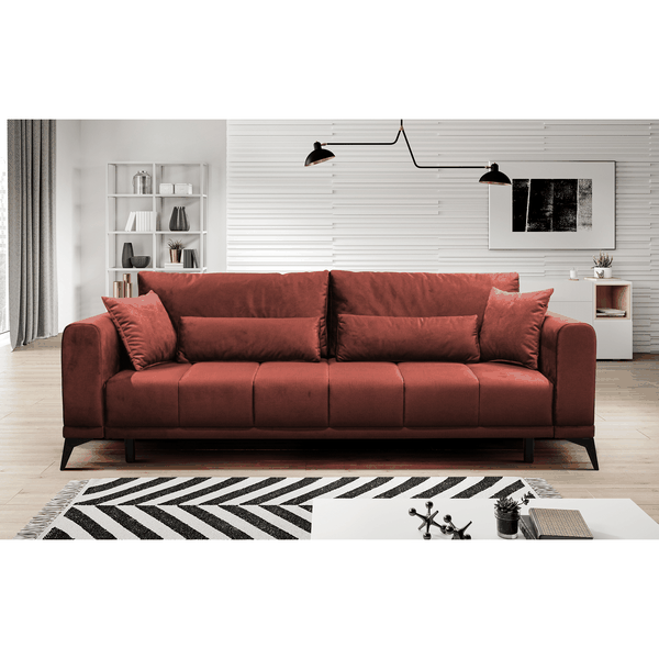 Rozkladacia pohovka, terakota, GRACE BIG SOFA