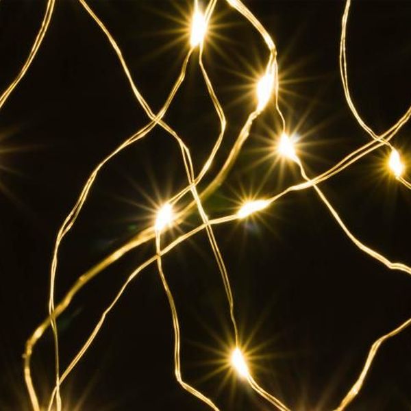 Nexos 57376 Vianočné dekoratívne osvetlenie - drôtiky - 200 LED teple biele