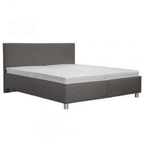 Čalúnená posteľ Adele 180x200, sivá, vrátane matraca