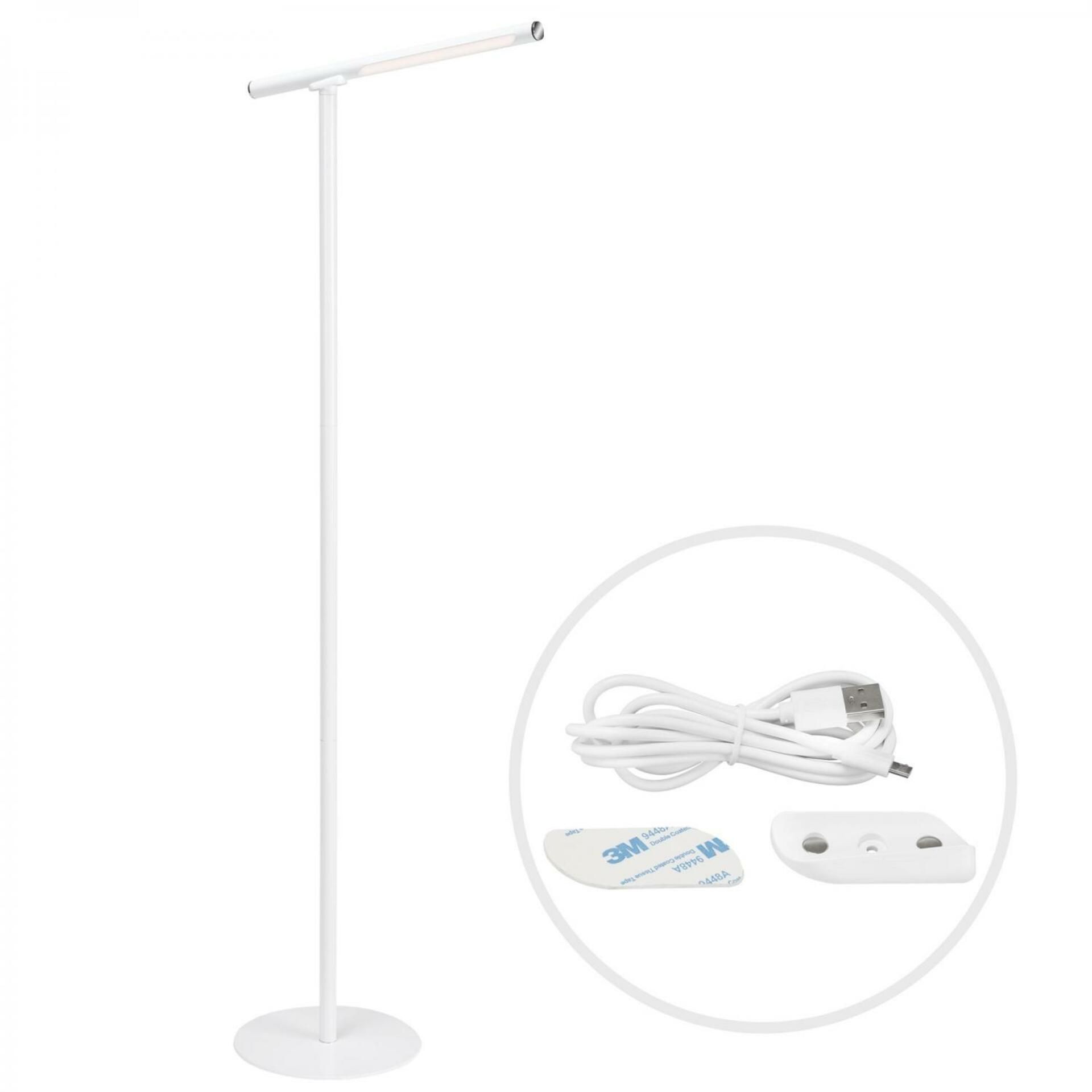 BRILONER LED stojací svítidlo s dotykovým vypínačem 130,5 cm 2,3W 300lm bílé BRILO 1384-016