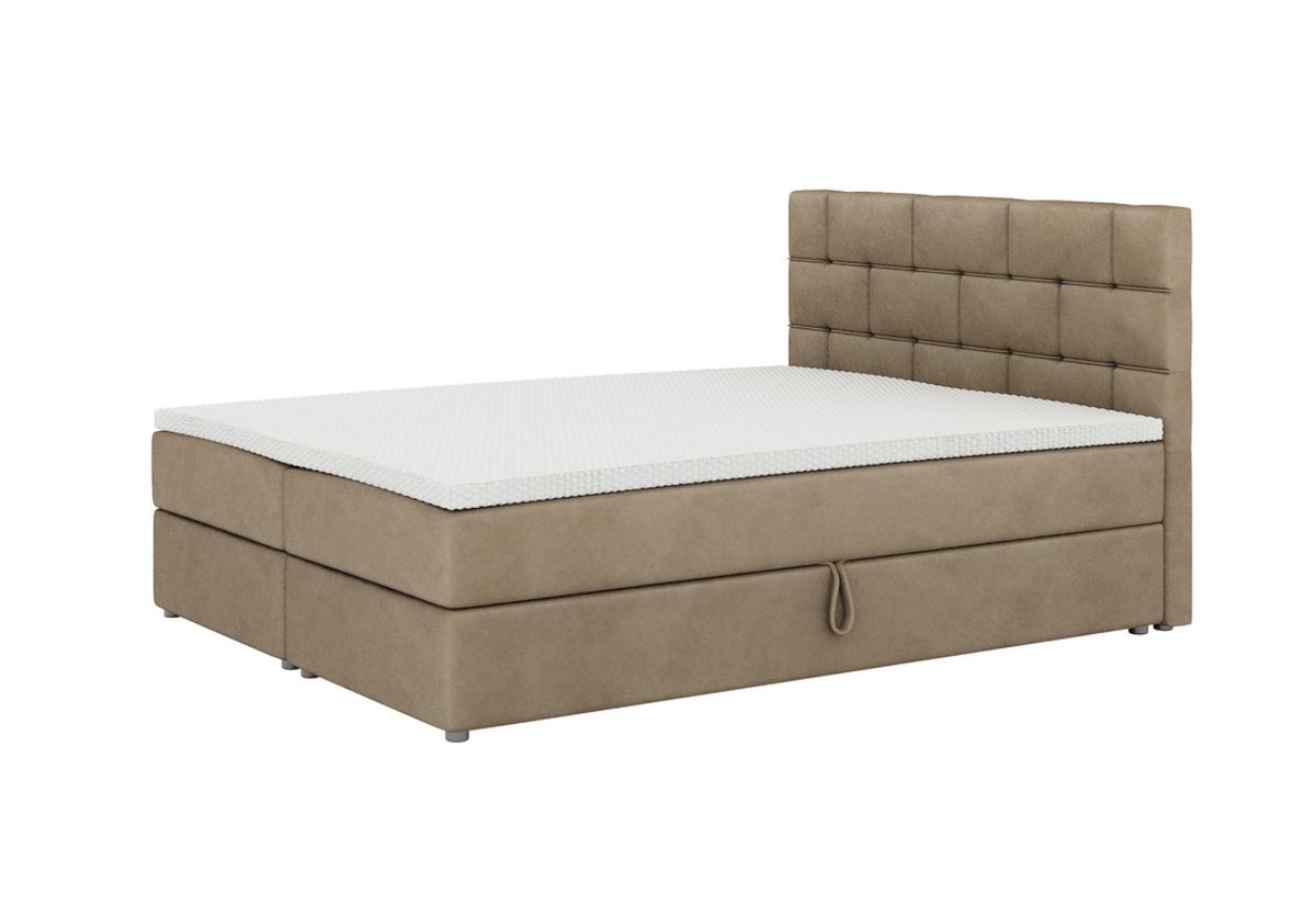 Expedo Čalúnená posteľ boxspring BETANIA + topper, 140x200, itaka 48