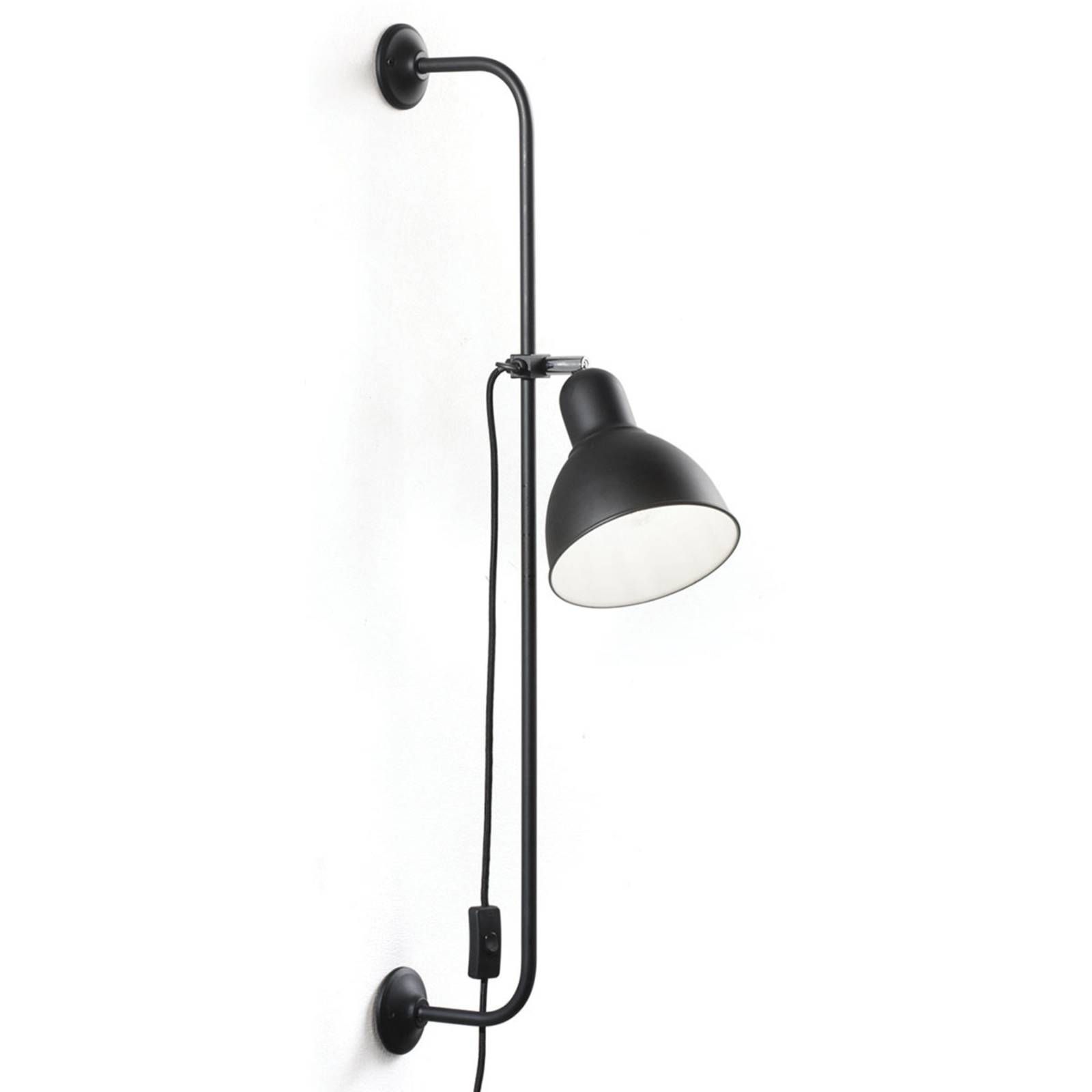 Ideallux Nástenné svietidlo Shower s vypínačom a zástrčkou, Obývacia izba / jedáleň, Kov, E27, 60W, L: 16 cm, K: 89cm