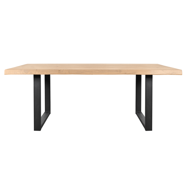 Sconto Jedálenský stôl AMAYA UN dub/kov, šírka 160 cm, prírodná hrana
