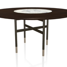 BONTEMPI - Stôl Glamour so zabudovanou otočnou táckou, Ø 150 cm