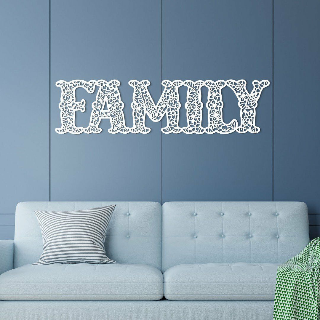Drevený nápis na stenu - Family
