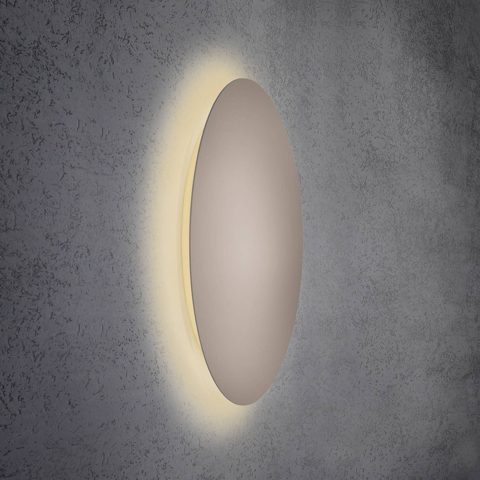 Escale Blade nástenné LED svietidlo taupe, Ø 79 cm, Obývacia izba / jedáleň, hliník, 40W