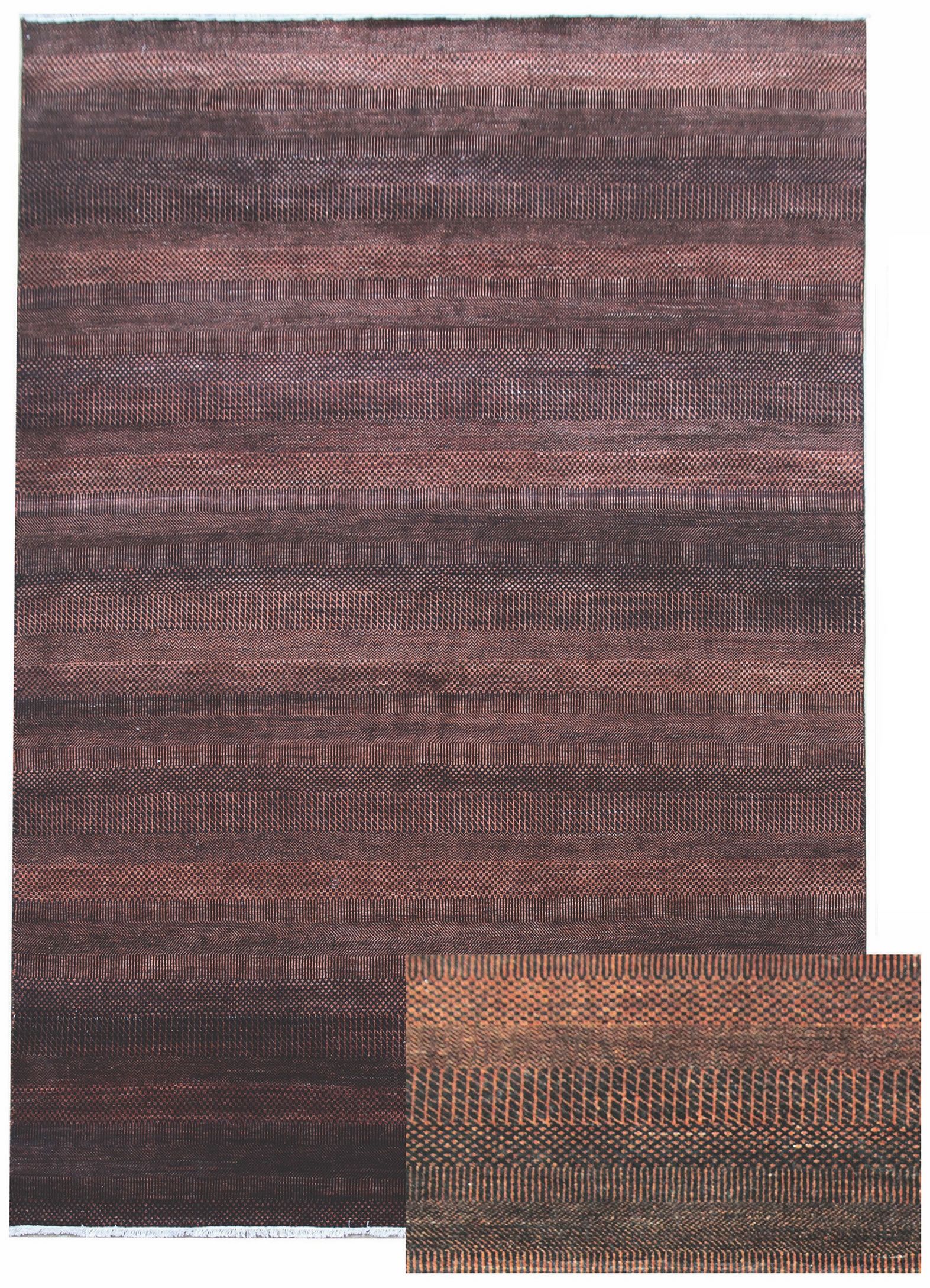 Diamond Carpets koberce Ručne viazaný kusový koberec Diamond DC-MCN Black / rust - 275x365 cm