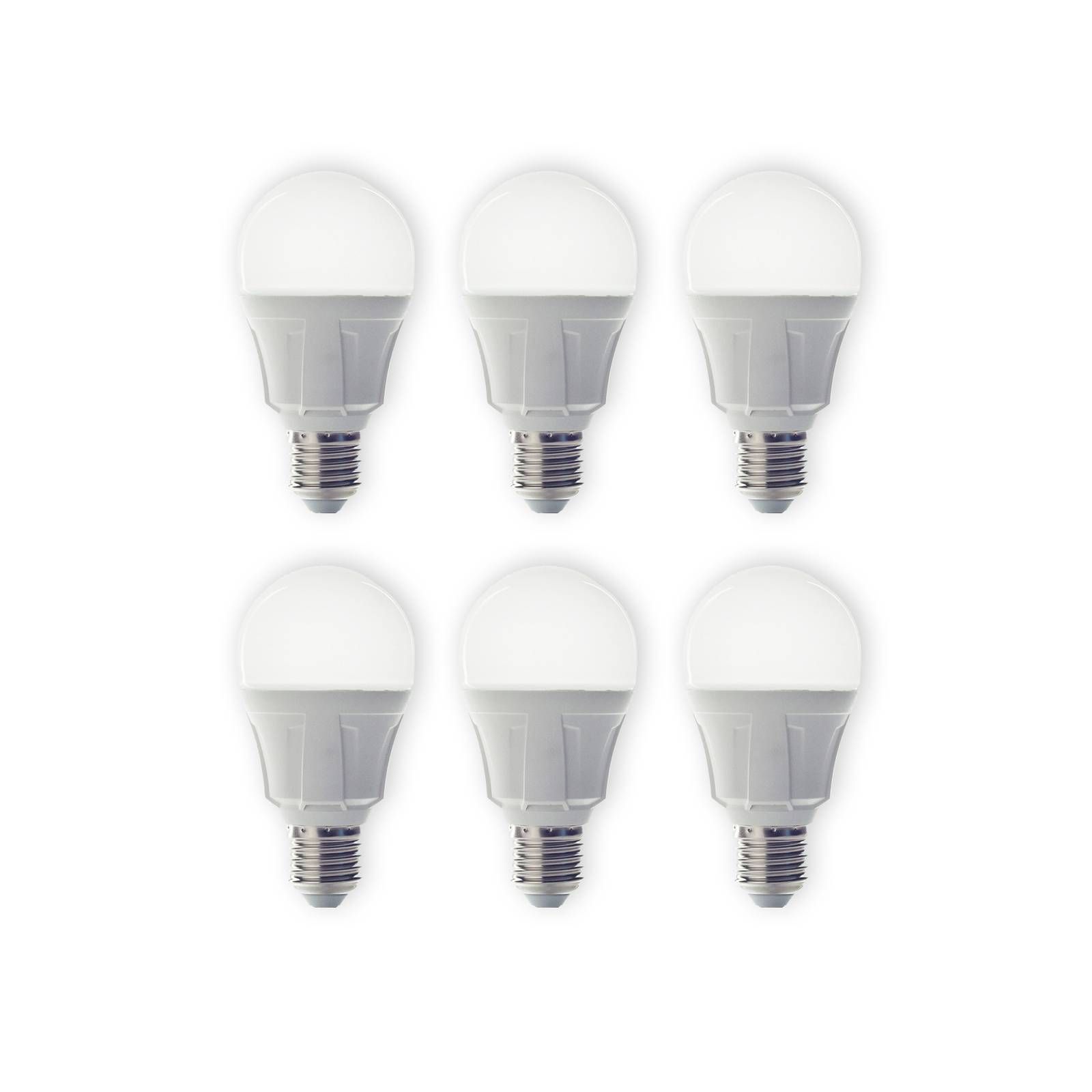 Lindby E27 8, 5W 830 LED žiarovka teplá biela sada 6 kusov, plast, E27, 8.5W, Energialuokka: F, P: 11.2 cm
