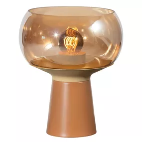 Oranžová kovová stolová lampa BePureHome, výška 28 cm