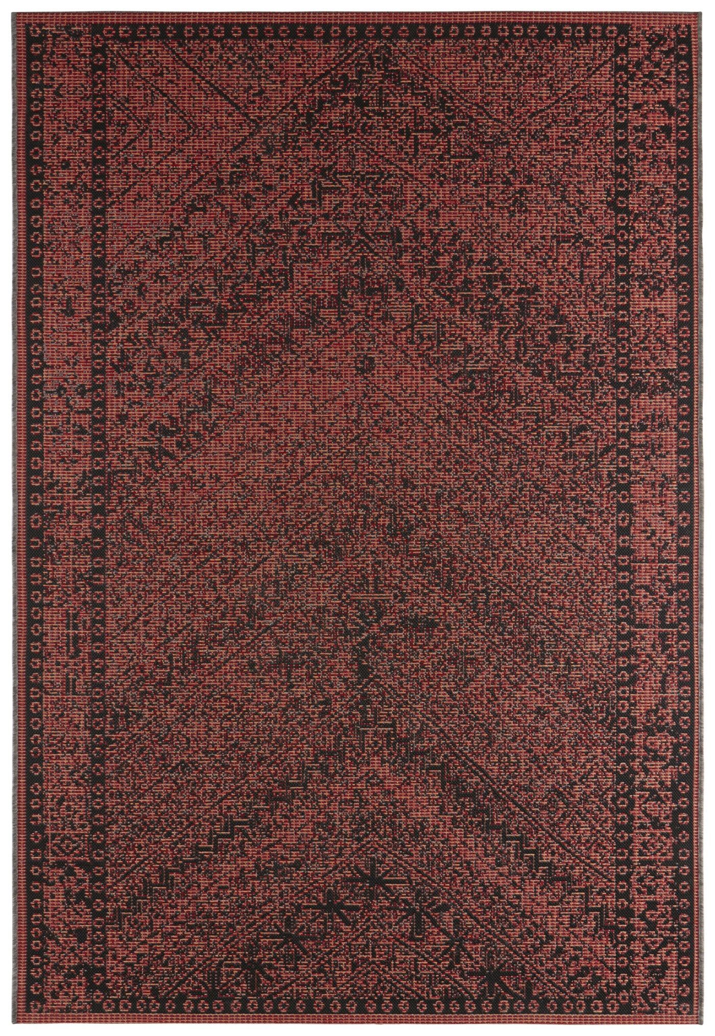 NORTHRUGS - Hanse Home koberce Kusový koberec Jaffa 104050 Red / Terra / Black - 70x140 cm