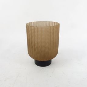 KARE Design Skleněná váza Barfly Brown Matt 22cm