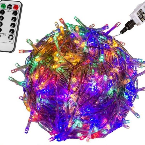 VOLTRONIC® 59731 Vianočné LED osvetlenie 20 m - farebná 200 LED + ovládač