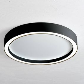 BOPP Bopp Aura stropné LED svietidlo Ø30cm biele/čierne, Obývacia izba / jedáleň, hliník, 15W, K: 4cm