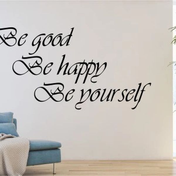 DomTextilu Nálepka na stenu nápis BE GOOD, BE HAPPY, BE YOURSELF 60 x 120 cm