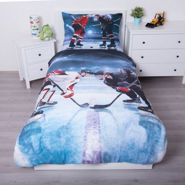 Jerry Fabrics · Súprava posteľnej bielizne Hokej - 100% bavlna - 70 x 90 cm + 140 x 200 cm