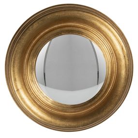 Nástenné zrkadlo s masívnym zlatým rámom Beneoit - Ø 24 cm