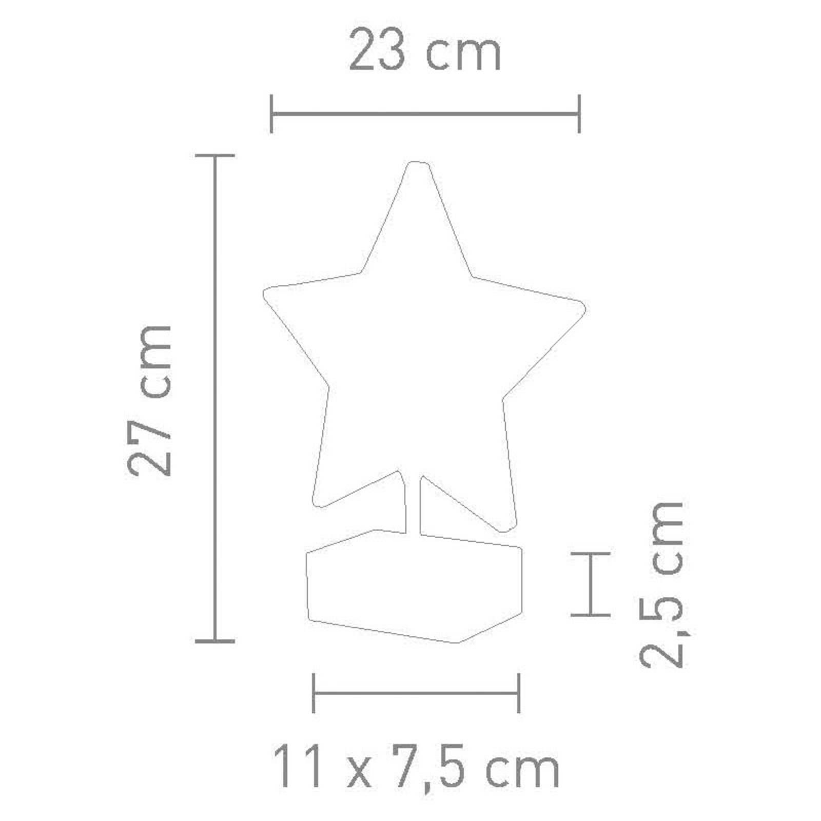 Sompex Stolná lampa Stella, 27 cm, červená, sklo, P: 23 cm, K: 27cm