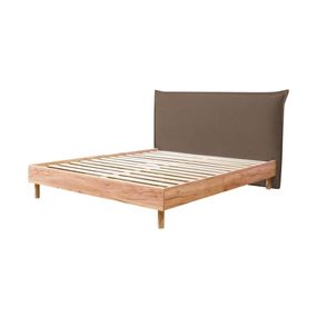 Hnedá/prírodná dvojlôžková posteľ s roštom 180x200 cm Charlie – Bobochic Paris
