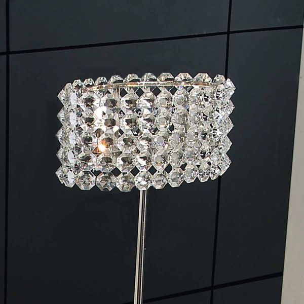 Marchetti BACCARAT krištáľová stojaca lampa priehľadná, Obývacia izba / jedáleň, kov, sklenený krištáľ, G9, 75W, L: 34 cm, K: 170cm