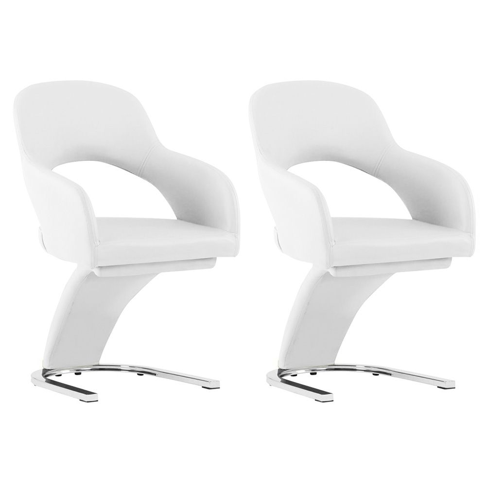 Jedálenské stoličky Emma, 2 ks, 2 rôzne farby, biele