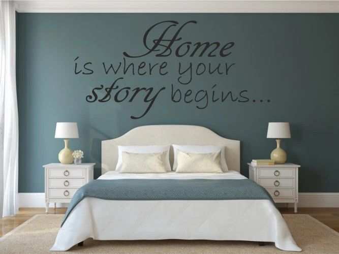 DomTextilu Nálepka na stenu nápis HOME IS WHERE YOUR STORY BEGINS 50 x 100 cm