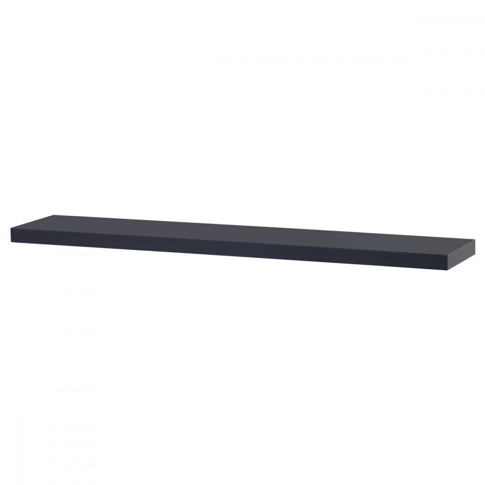 AUTRONIC P-002 GREY2 Polička nástenná 120 cm, MDF, farba tmavo sivý mat, baleno v ochranej fólii