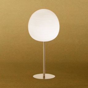 Foscarini Rituals XL alta stolová lampa, zlatá, Obývacia izba / jedáleň, sklo ručne fúkané, kov, E27, 57W, K: 86cm