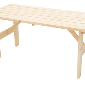DEOKORK Masívny drevený záhradný stôl z borovice drevo 32 mm (200 cm)