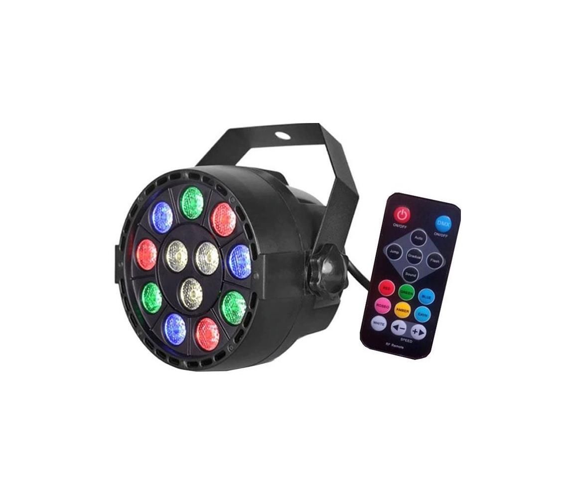 LED Disco reflektor LED/12W/230V multicolor + diaľkové ovládanie