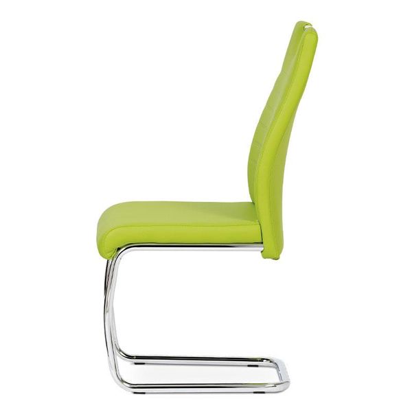 Autronic -  Jedálenská stolička DCL-418 LIM, koženka zelená, chróm