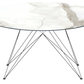 RIFLESSI - Stôl PEGASO s kruhovou keramickou doskou