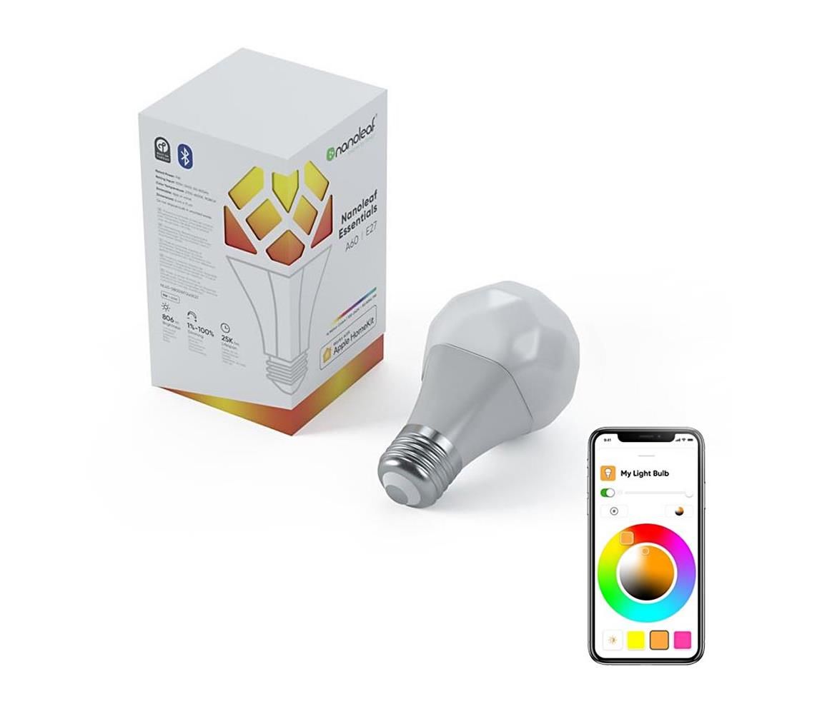 LED RGB Stmievateľná žiarovka ESSENTIALS A19 E27/8W/230V 2700-6500K - Nanoleaf