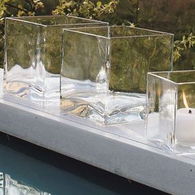 ADRIANI E ROSSI - Sada 4 váz SQUARE GLASS