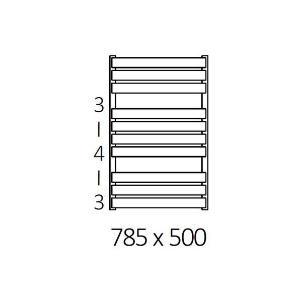 Terma Warp T 785x500 vodný/kombinovaný radiátor Metallic Grey