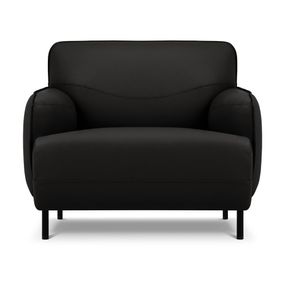 Čierne kožené kreslo Windsor & Co Sofas Neso
