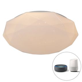 Inteligentné stropné svietidlo biele 51 cm vrátane LED a stmievača - Emma
