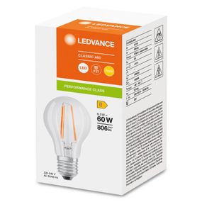 OSRAM LED žiarovka filament E27 6, 5W 827, priehľadná, sklo, E27, 6.5W, Energialuokka: E, P: 10.5 cm