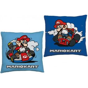 Halantex · Obojstranný vankúš Super Mario - motív Mario Kart - Nintendo Official licensed product - 40 x 40 cm