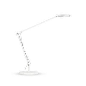 Atelje Lyktan LED lampa na písací stôl Birdie 930 okrúhly biela, Pracovňa / Kancelária, hliník, oceľ, 7W, K: 87.7cm