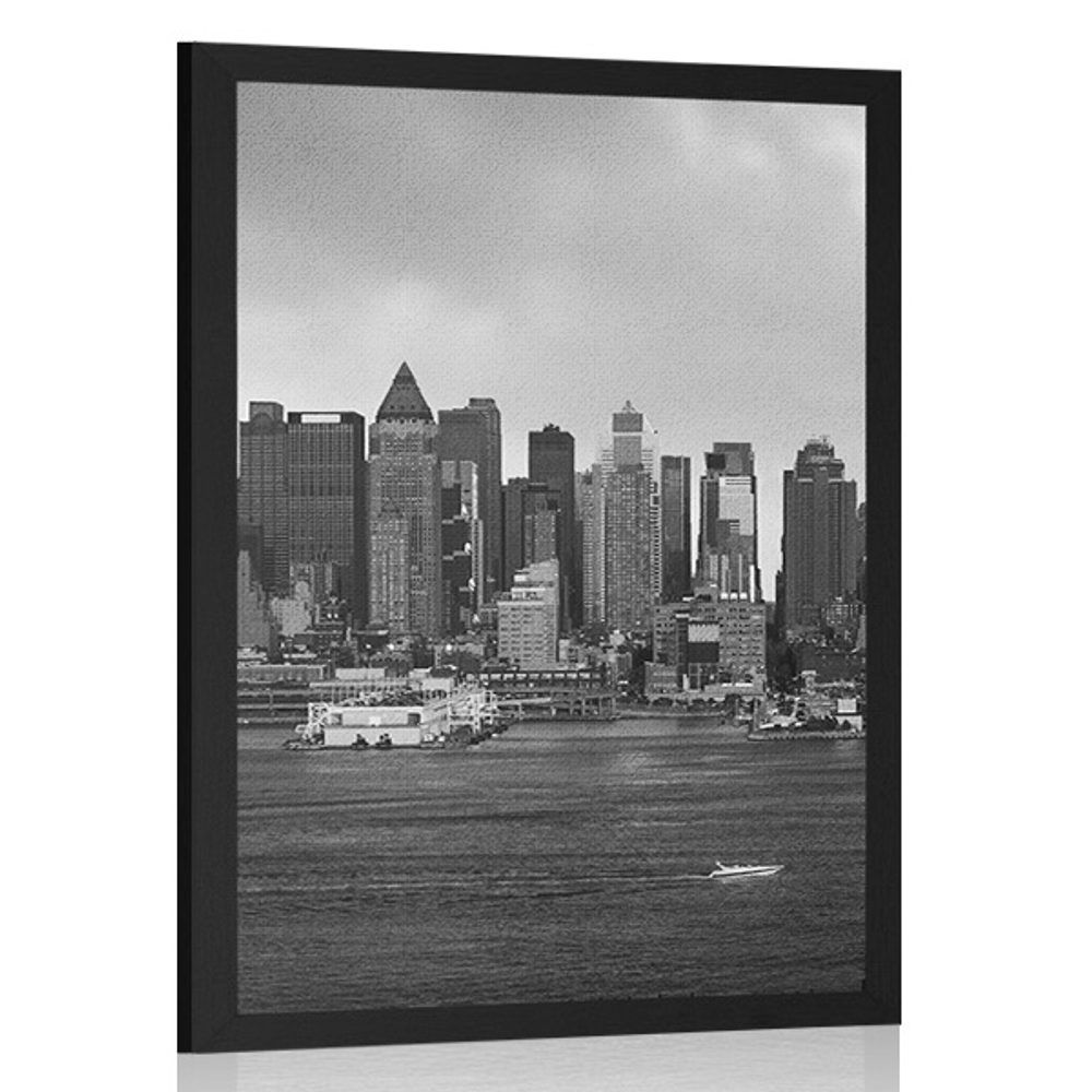 Plagát jedinečný New York v čiernobielom prevedení - 60x90 black