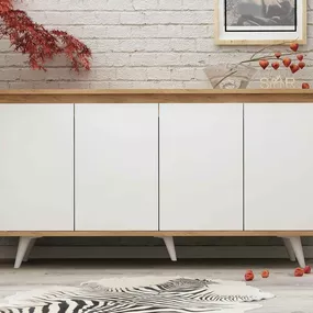 Sofahouse Dizajnová komoda Aasiya 140 cm dub biely
