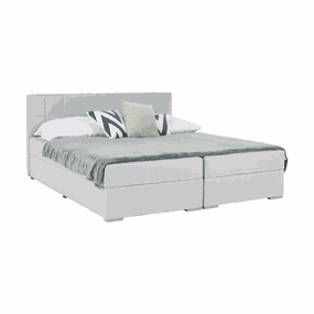 Kondela Boxspringová posteľ 160x200, svetlosivá, FERATA KOMFORT