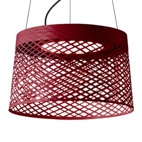 Foscarini Twiggy Grid závesné LED svetlo, červená, sklenené vlákno kompozitný materiál, PMMA, kov, hliník, 31W, K: 29cm