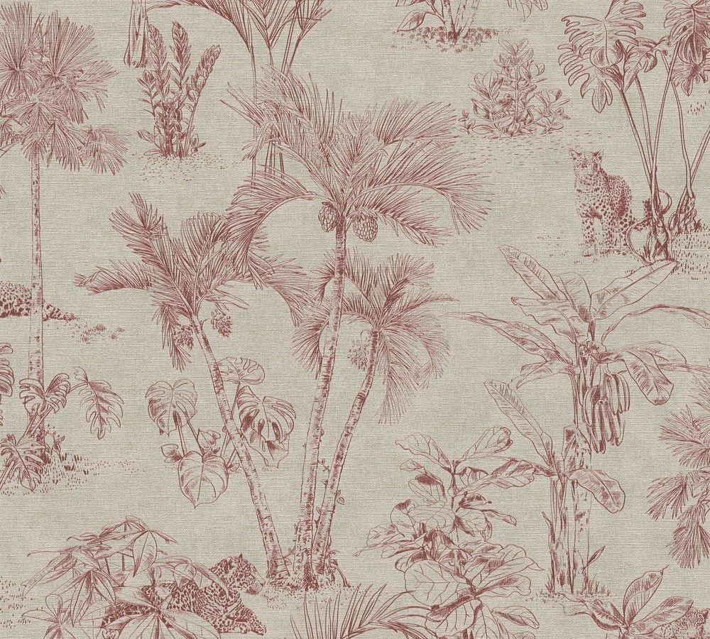 KT3-12083 A.S. Création vliesová tapeta na stenu prírodný motív s palmami Cuba 2024, veľkosť 10,05 m x 53 cm