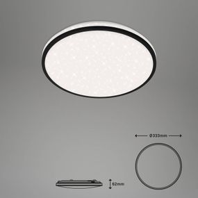 Briloner Stropné LED svetlo Ivy Sky S hviezdny dekór Ø 33cm, Obývacia izba / jedáleň, plast, kov, 24W, K: 6.2cm