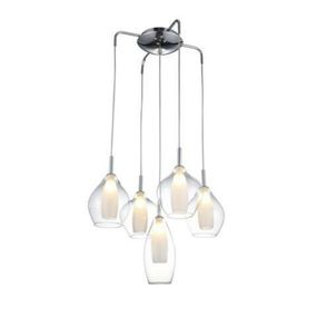 Závěsné svítidlo AZzardo Amber Milano 5 clear AZ3076 G9 5x40W IP20 50cm čiré