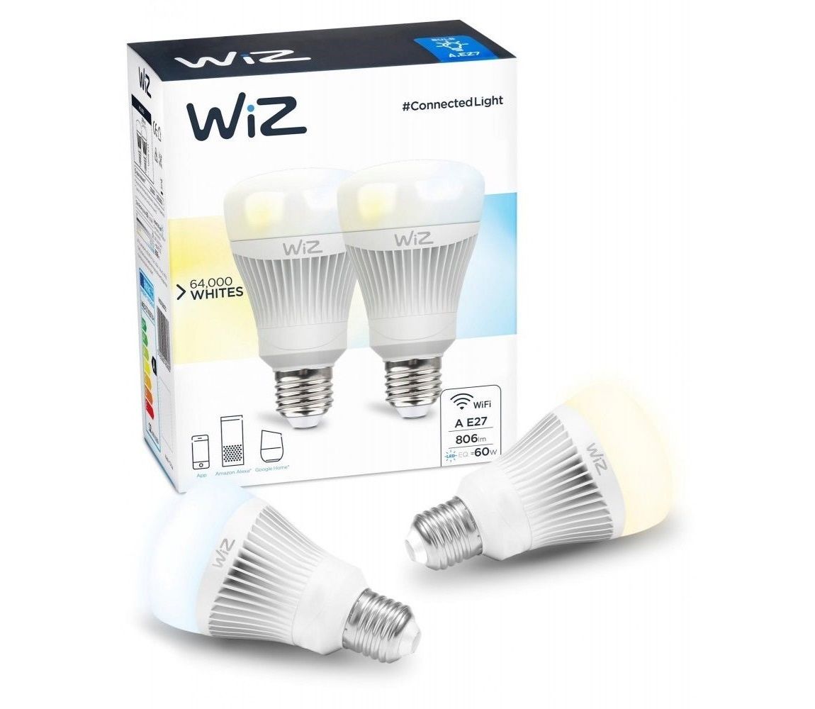 SADA 2x LED Stmievateľná žiarovka E27/11,5W/230V 2700-6500K Wi-Fi - WiZ