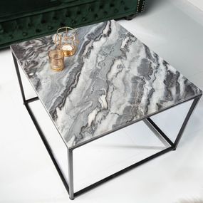 LuxD Dizajnový konferenčný stolík Factor 50 cm mramor sivý
