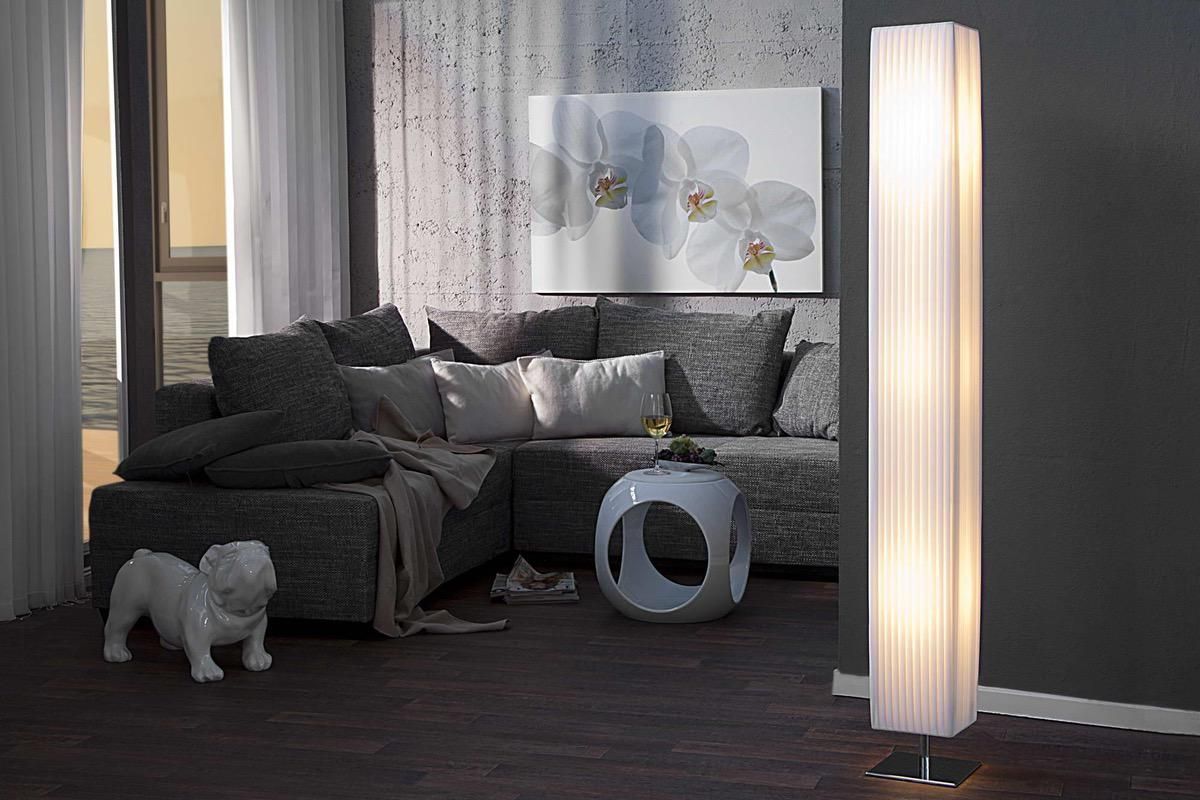 LuxD 17074 Stojanová lampa HILON BIELA 160cm Stojanové svietidlo