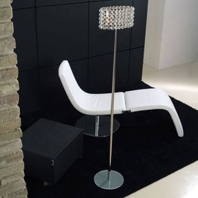 Marchetti BACCARAT krištáľová stojaca lampa priehľadná, Obývacia izba / jedáleň, kov, sklenený krištáľ, G9, 75W, L: 34 cm, K: 170cm